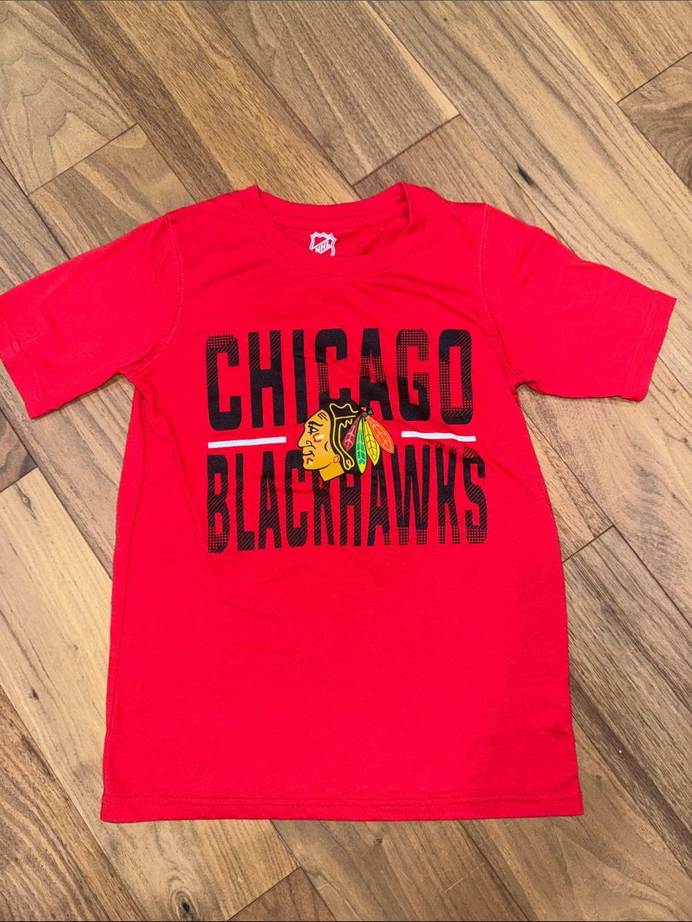 NHL Chicago Blackhawks Red Kids Short Sleeve Tee